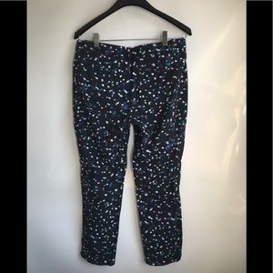 J.Crew Paint Dash Print Cropped Capri Chino Pants (Size: 6)